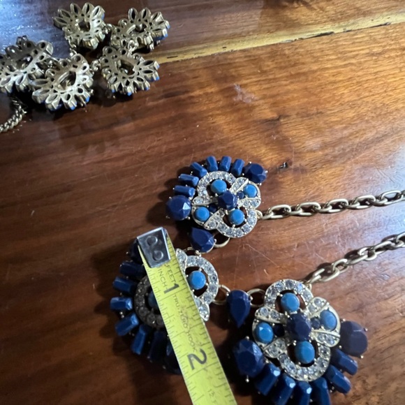 J. Crew Blue and Gold Floral Necklaces. TWO! - Picture 13 of 14